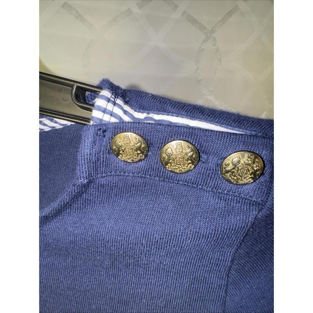 J. Crew Women's Striped Button Shoulder Artist Tee Size M - Picture 5 of 10